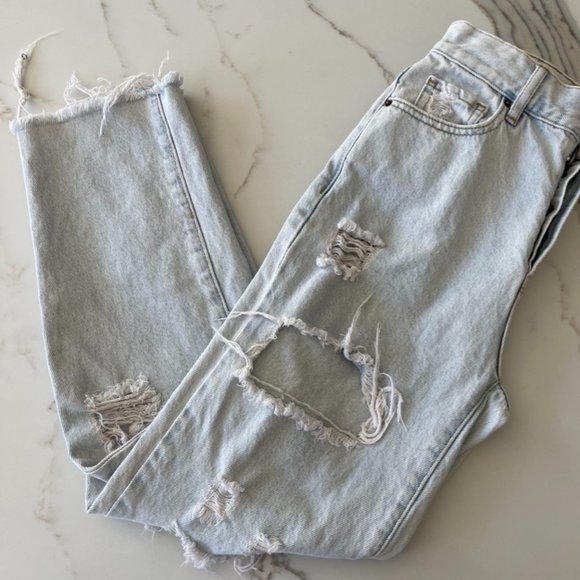 PacSun Denim - PacSun High Rise Straight Distressed Jeans Size 24